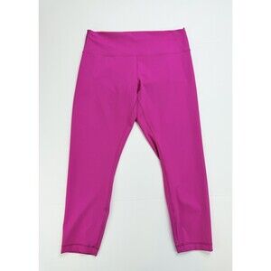 Lululemon Leggings Womens Size 16 Pink High Rise Crop Athletic Yoga Pants